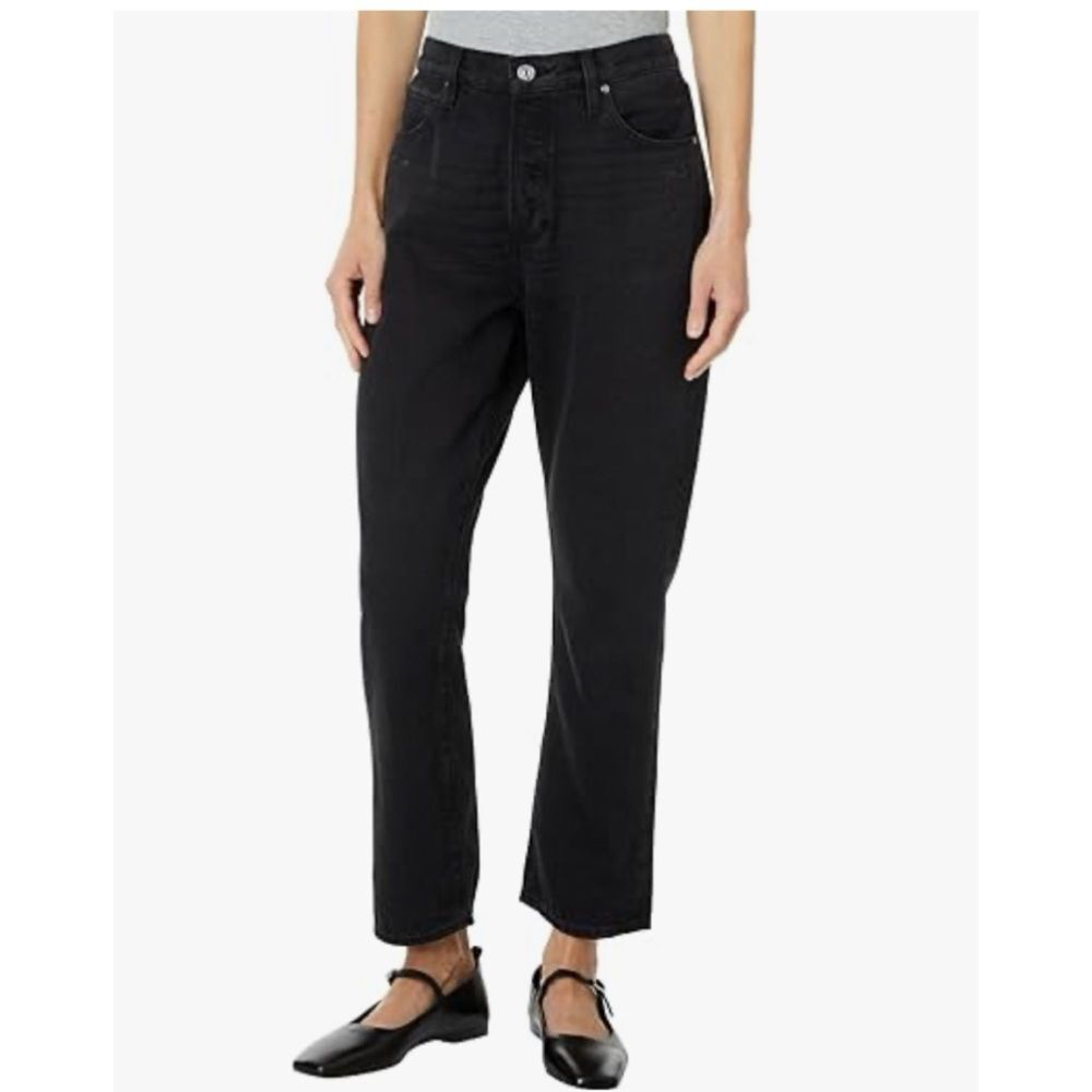 PAIGE Women's Billy Crop Covered Button Fly High Rise Jeans ‎ Size 30